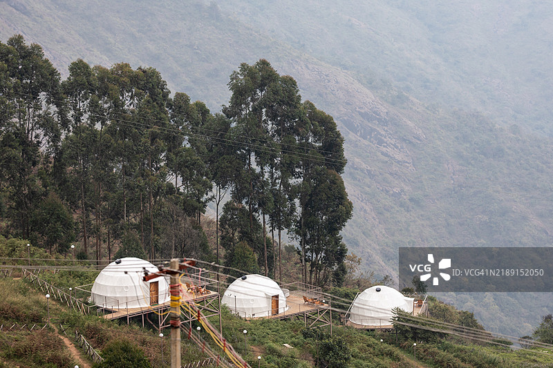 奢华露营，印度的豪华旅游住宿图片素材