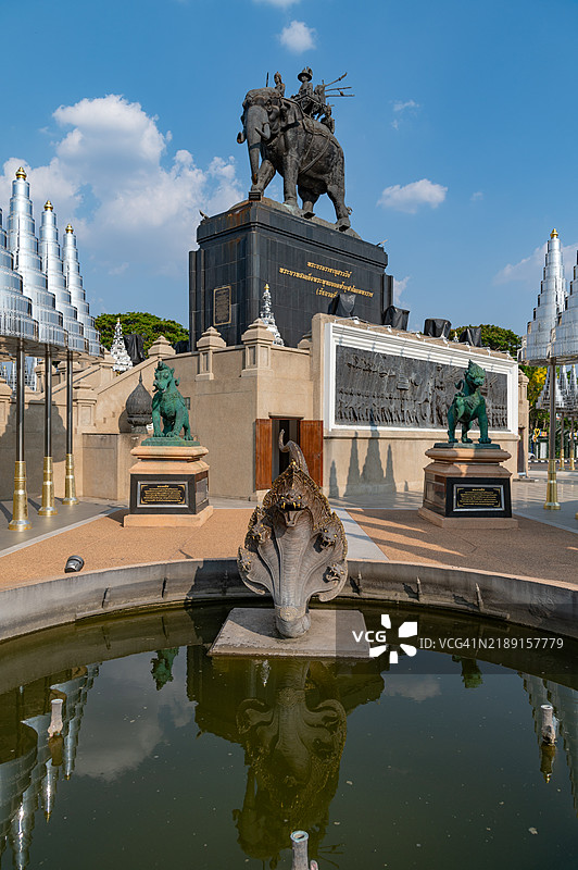 拉玛一世纪念碑的喷泉图片素材