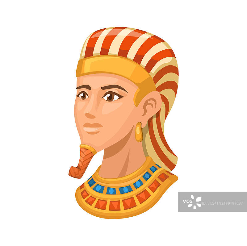 埃及男性头像角色插图矢量图图片素材