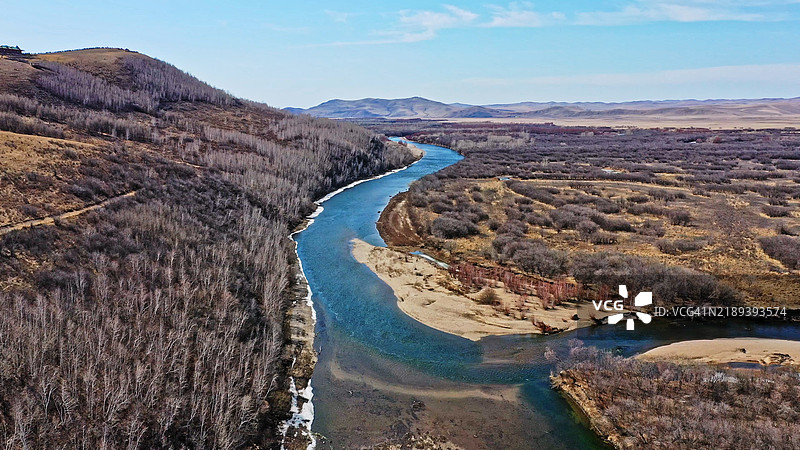 根河市，呼伦贝尔，内蒙古自治区，中国，亚洲，根河源国家湿地公园。大兴安岭。图片素材