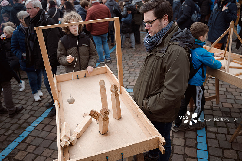 里博维尔中世纪圣诞市场图片素材