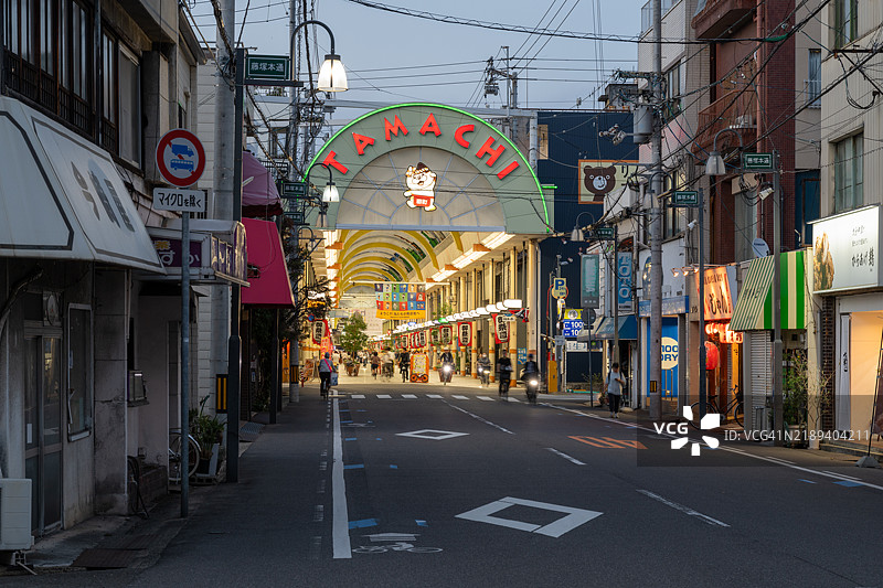 日本高松的玉町购物街图片素材
