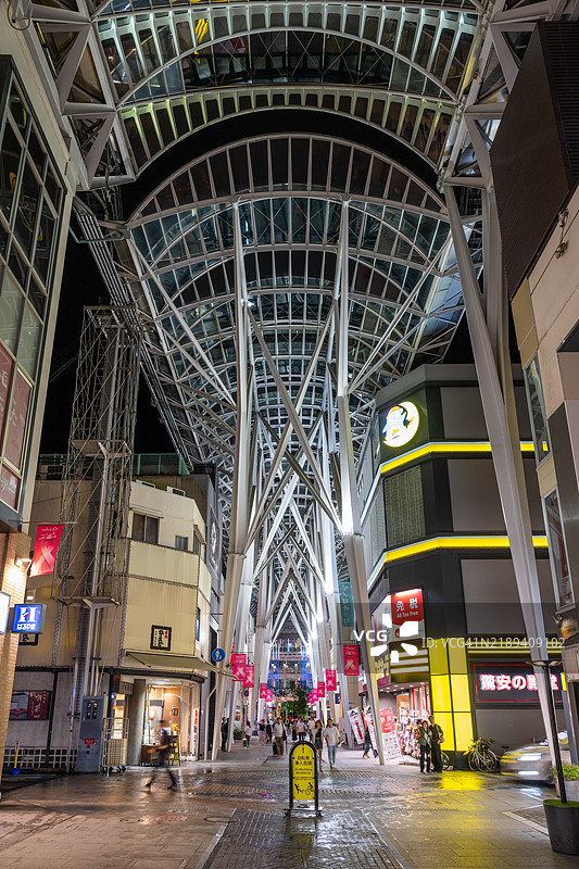 日本高松的购物街图片素材