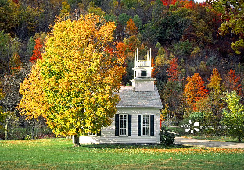 佛蒙特州阿灵顿的教堂图片素材