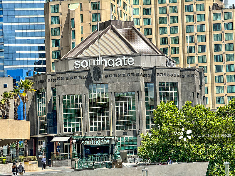 墨尔本南门外的人们图片素材