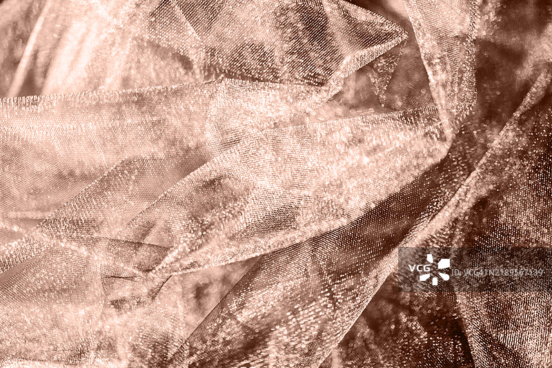 阳光明媚的日子里，组织纱背景的特写镜头。图片素材