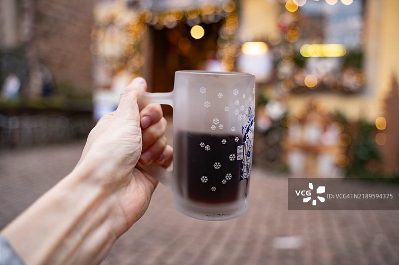 阿尔萨斯的里克维尔圣诞市场图片素材