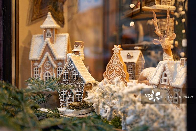 阿尔萨斯的里克维尔圣诞市场图片素材