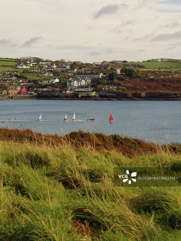 爱尔兰金塞尔的海洋与天空的美丽景色图片素材