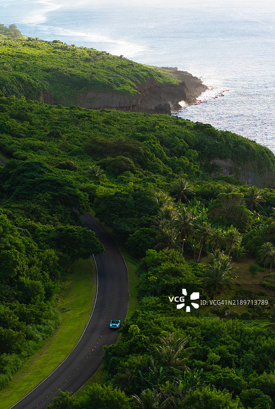 美国北马里亚纳群岛塞班岛的全景自然风光图片素材