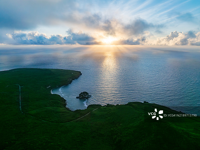 美国北马里亚纳群岛塞班岛的全景自然风光图片素材