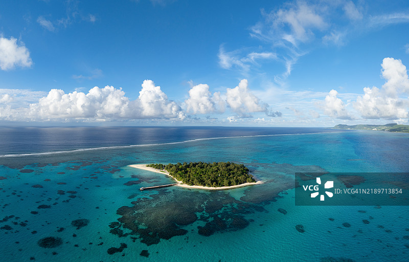 美国北马里亚纳群岛塞班岛的全景自然风光图片素材
