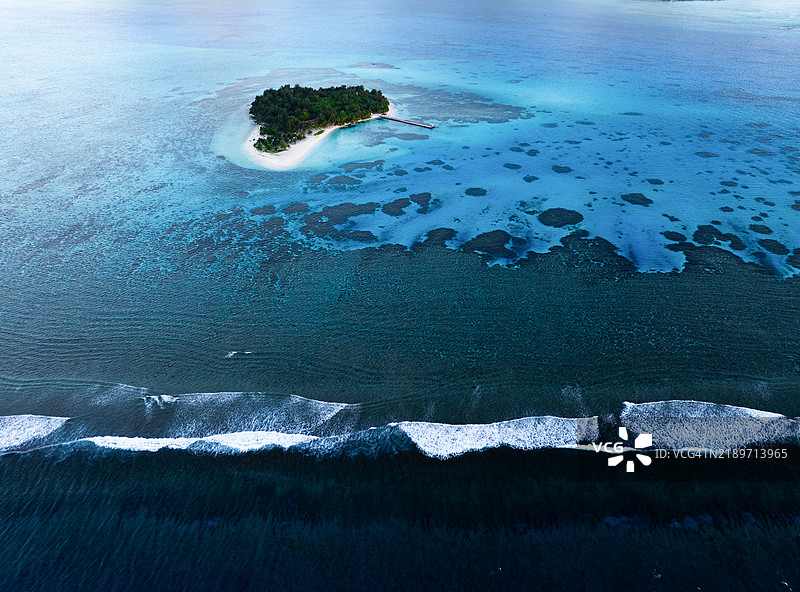 美国北马里亚纳群岛塞班岛的全景自然风光图片素材