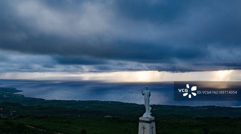 美国北马里亚纳群岛塞班岛的全景自然风光图片素材