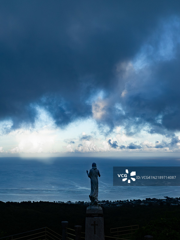 美国北马里亚纳群岛塞班岛的全景自然风光图片素材