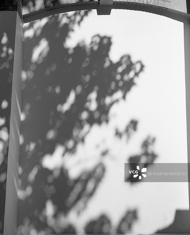 正午时分墙上的阴影图片素材