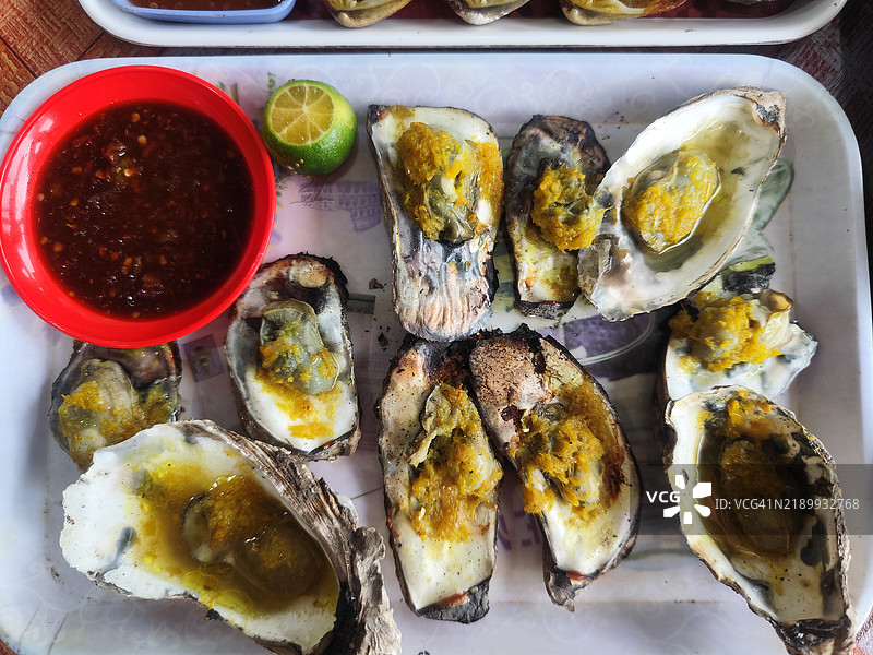 烤生蚝图片素材