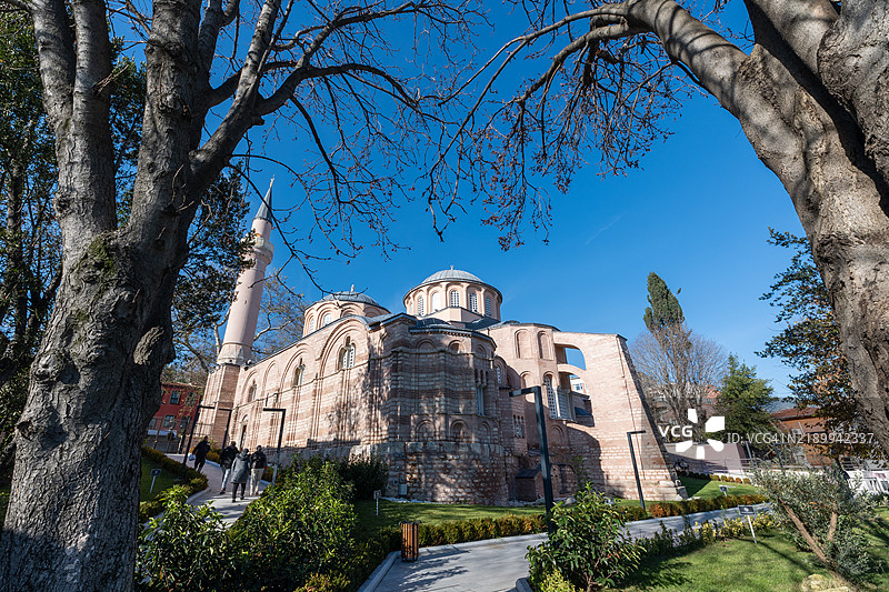 伊迪尔内卡皮的拜占庭重要地标——乔拉教堂的外观图片素材