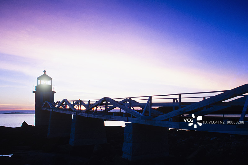 马歇尔角灯塔黄昏时分图片素材