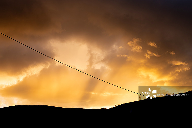 惊人的日落图片素材