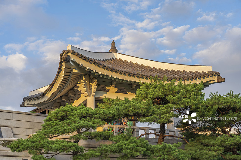 传统韩国寺庙建筑图片素材