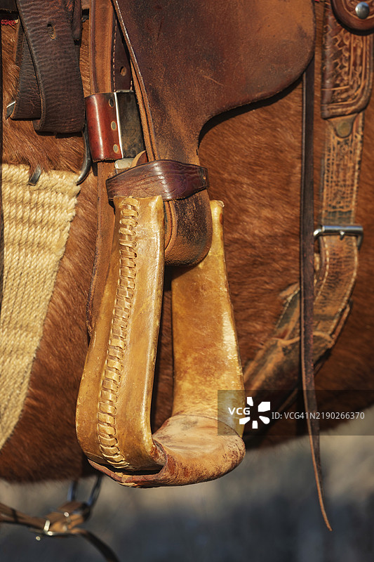 西方马鞍马镫细节图片素材