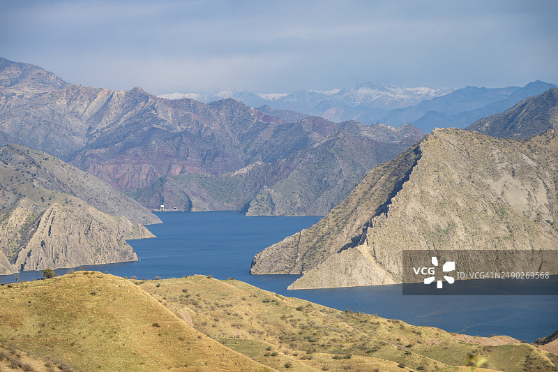 努雷克水库，塔吉克斯坦，中亚，亚洲图片素材