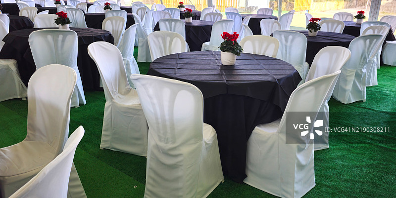 活动用圆桌。图片素材