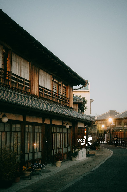 日本千叶县佐原的历史街道图片素材
