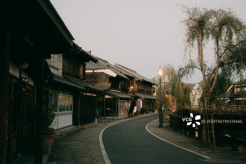 日本千叶县佐原的历史街道图片素材