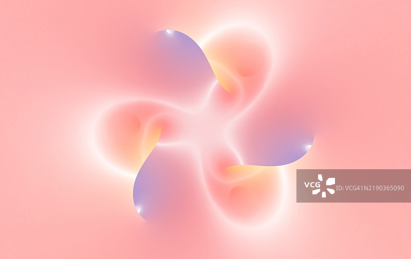 柔和粉色和橙色调的旋转椭圆形抽象背景。图片素材