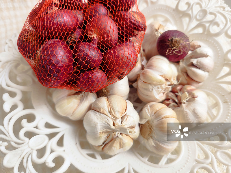 大蒜和青葱图片素材