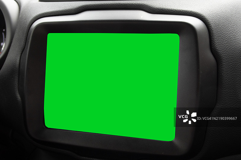 汽车仪表盘上的色键屏幕图片素材
