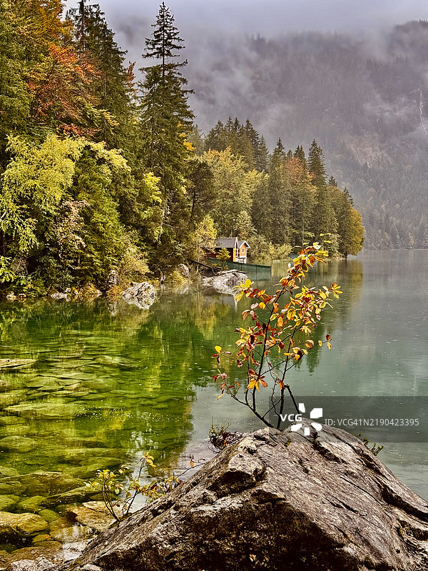 德国巴伐利亚州格拉伊瑙森林中的湖泊美景图片素材