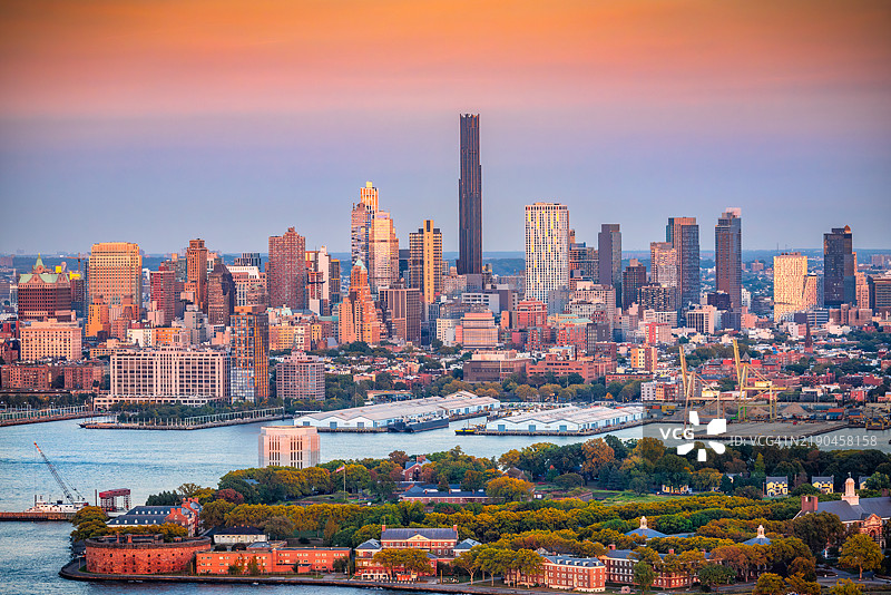 布鲁克林天际线图片素材