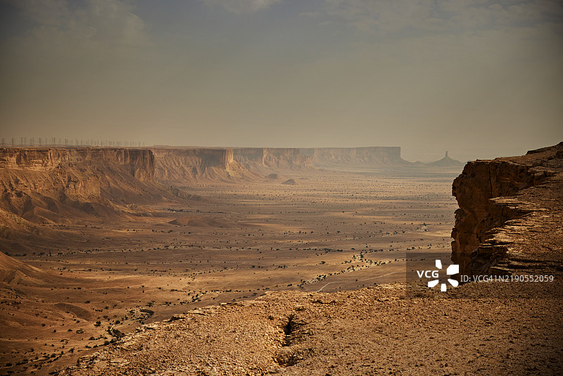 世界边缘自然地标，位于沙特阿拉伯利雅得附近图片素材