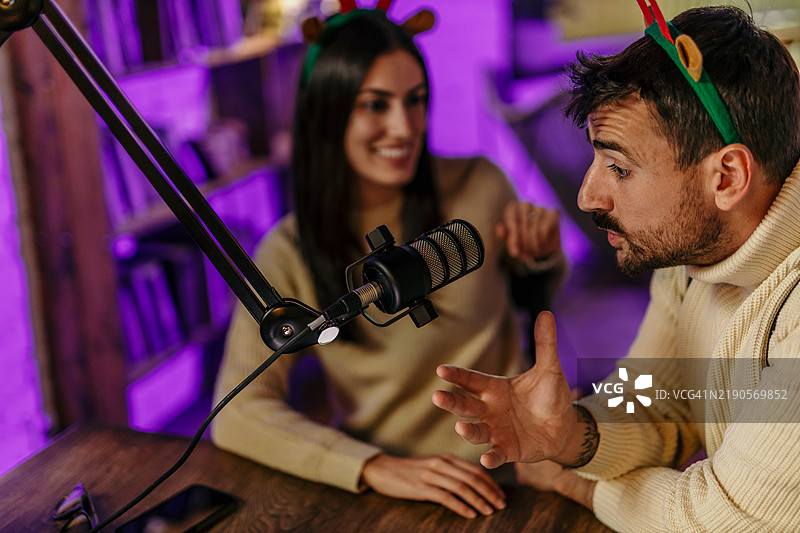 节日播客录制图片素材