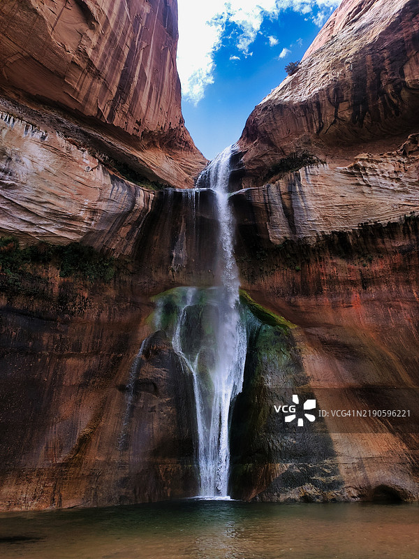 犹他州蒂斯代尔的瀑布景观图片素材