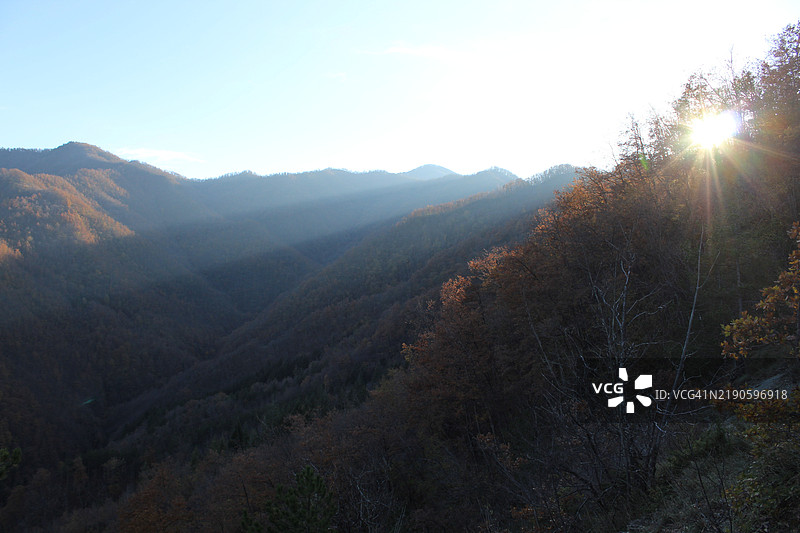 Foreste Csentinesi国家公园的日落图片素材