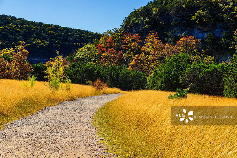 德克萨斯州班德拉县清澈天空下的田野美景图片素材