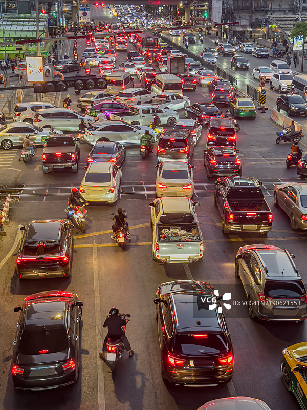 泰国曼谷的交通堵塞图片素材