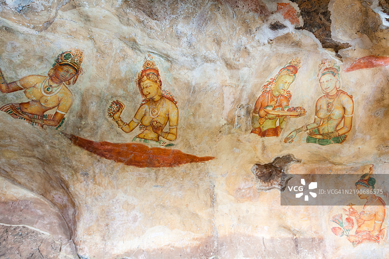 西吉里亚的少女壁画图片素材