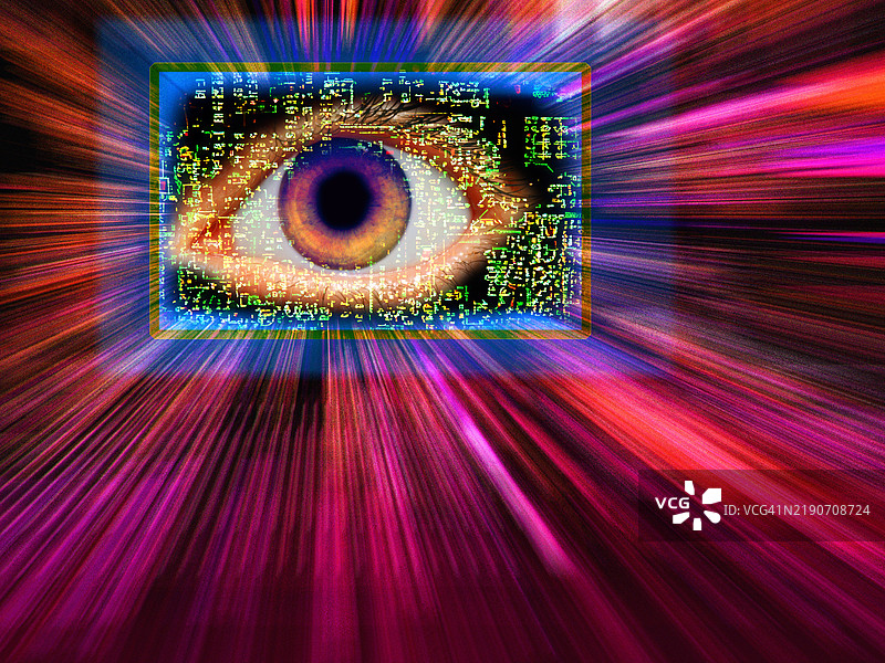 人工智能监控，概念插图图片素材