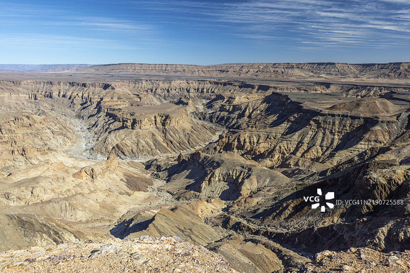 鱼河峡谷，干涸的河流，观景点，纳米比亚，非洲图片素材