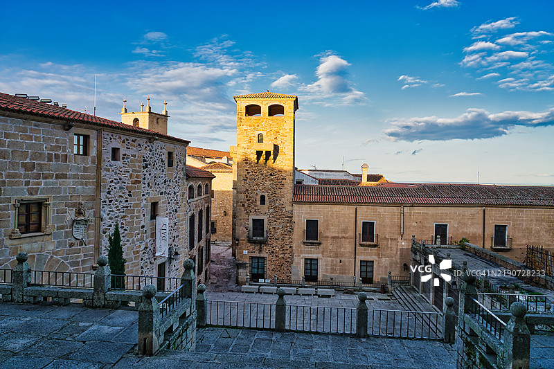 西班牙卡塞雷斯的圣乔治广场图片素材