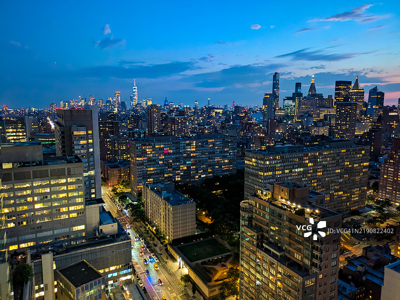 纽约的建筑天际线图片素材