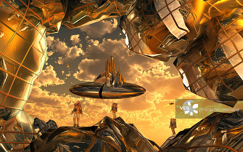 未来的太空城市图片素材