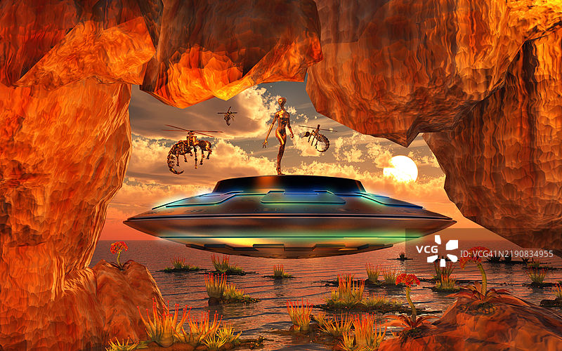 未来城市入口图片素材