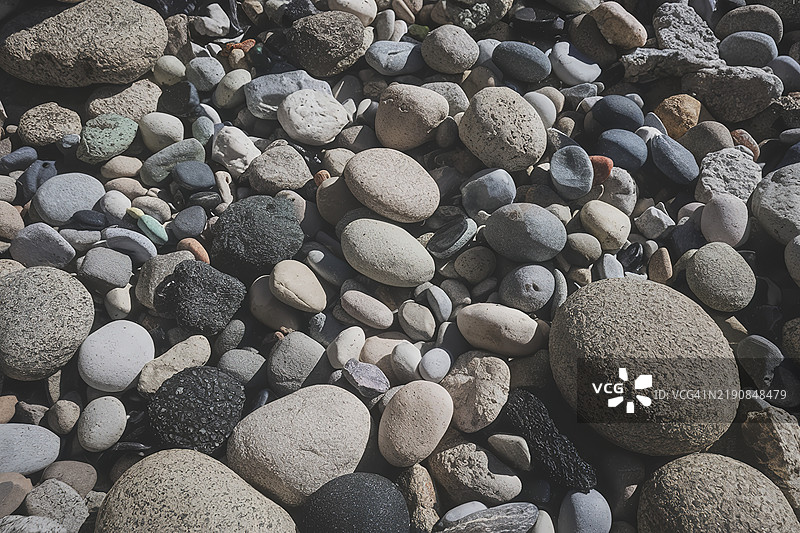 卵石的全景特写图片素材