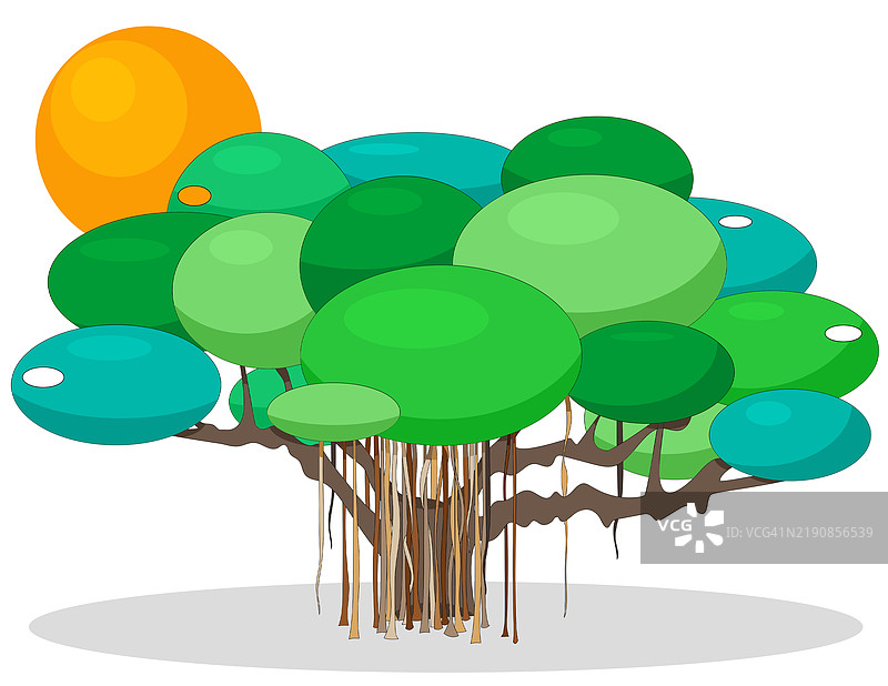 榕树插图图片素材